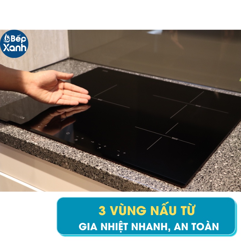Bếp từ 3 vùng nấu Malloca MI 593 BN - Xuất xứ Châu Âu