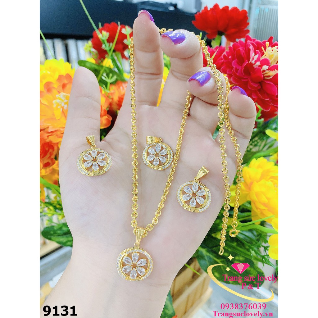 Dây chuyền nữ mặt hoa 6 cánh 9131