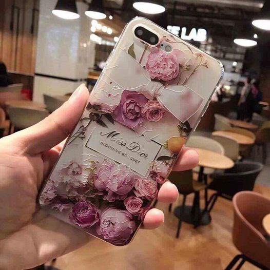 Ốp hoạ tiết hoa 3D chống bẩn cho iPhone 6plus 7plus 8plus, oppo a39 a57 f3plus a71 f3, samsung s7 j7 s8plus note5 s8 j5