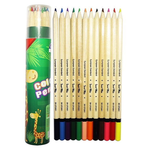 [Mã BMINCU50 giảm 50K đơn 250K] Bút Chì Màu Color Pencil SmartKids 12 Màu- 24 Màu