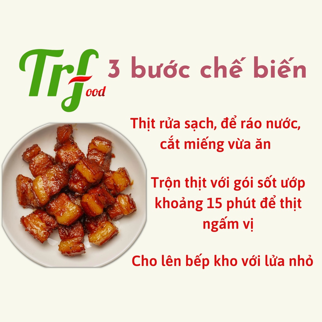 Sốt ướp thịt kho Truefood túi 100ml dùng cho 500g thịt