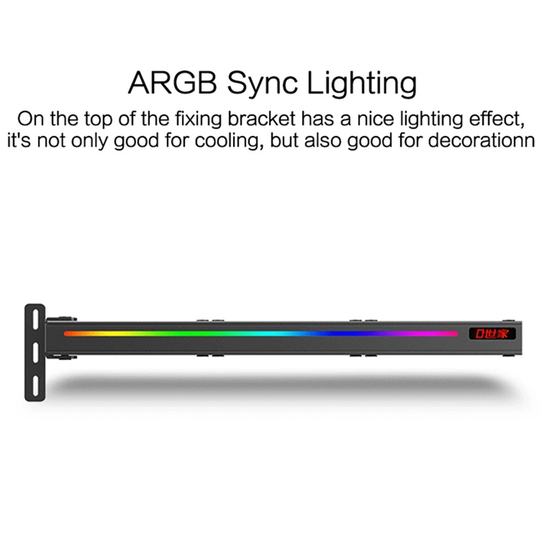 Universal GPU Cooling Fan 3X90mm ARGB Sync Lighting 5V Addressable RGB Silent Chassis PCI Graphics Card Cooler Fan