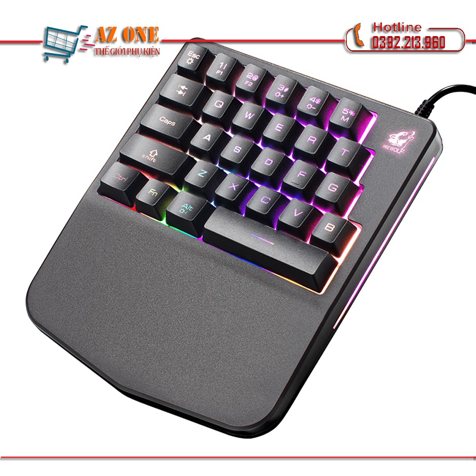 Bàn Phím Giả Cơ 1 Tay Free Wolf K11 Chuyên Game 28 Phím
