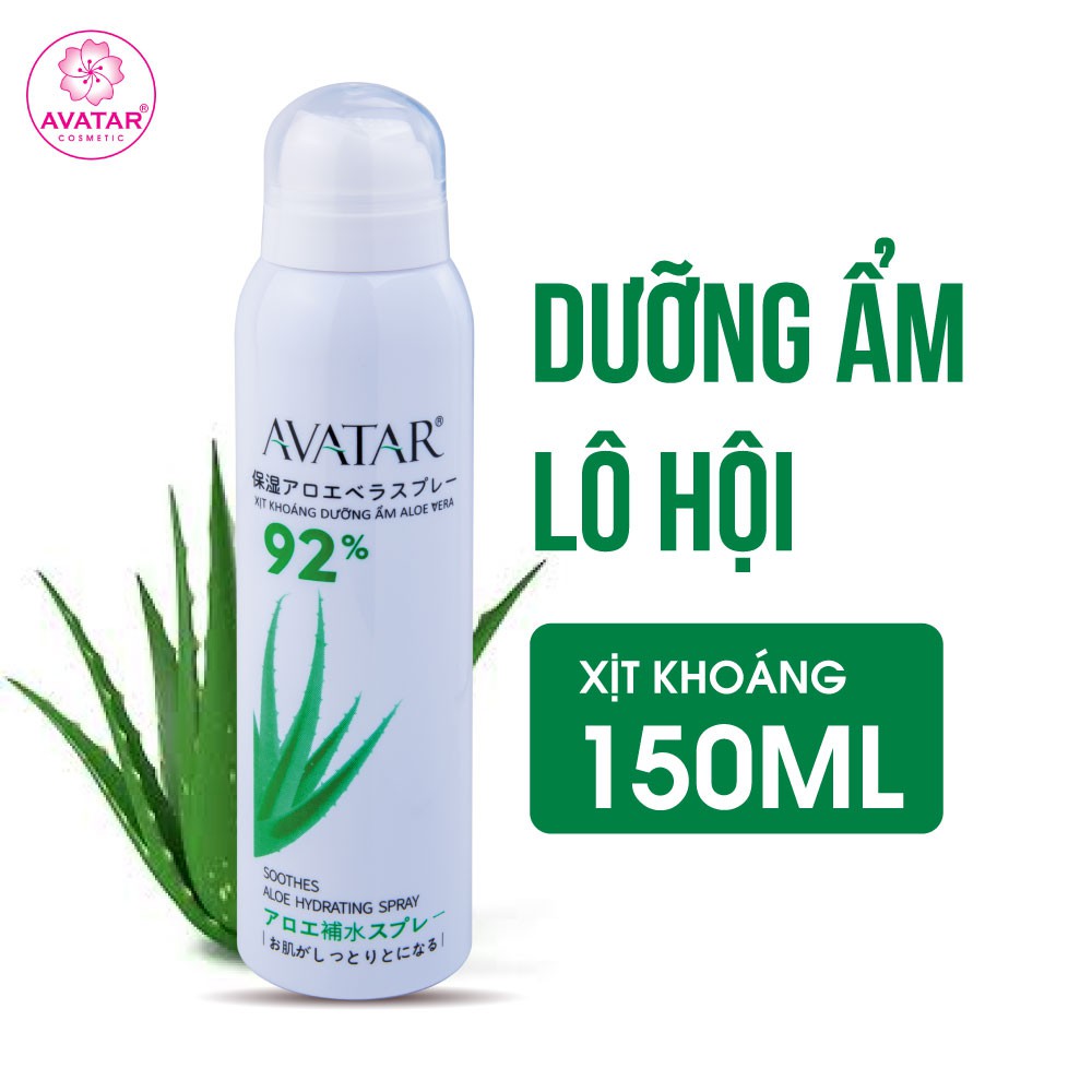 Xịt khoáng lô hội dưỡng da ẩm mượt mịn màng chính hãng AVATAR 150ml