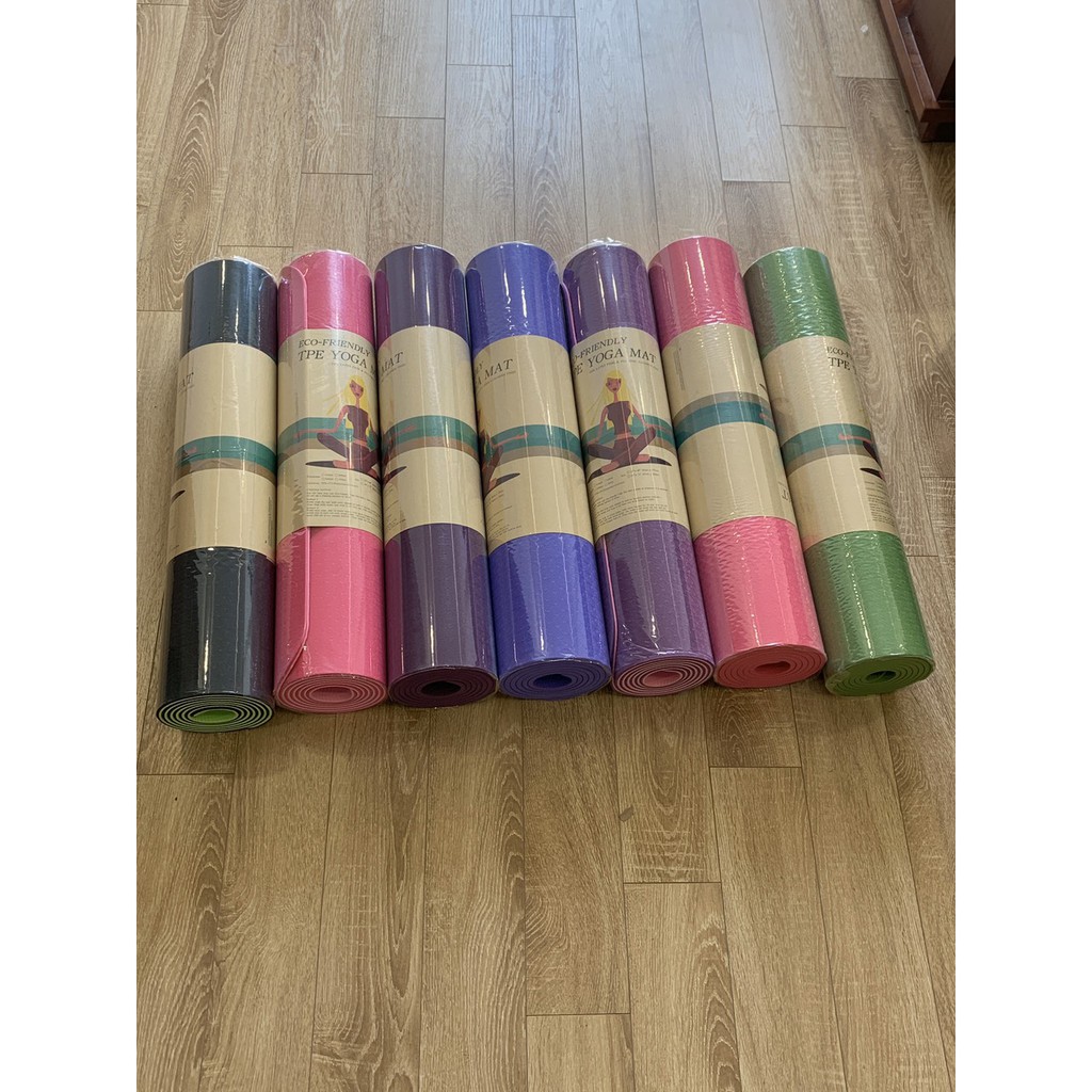 Thảm tập Yoga TPE Eco Friendly chính hãng cao cấp dày 6mm