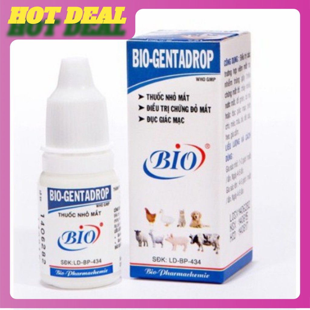 Thuốc nhỏ mắt cho thú cưng Bio Gentadrop 10ml