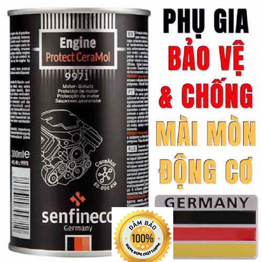 Phụ Gia Động Cơ Với Chất Ceramol Senfineco 9971 Engine Protector CeraMol. Tăng chống mài mòn của các bộ phận của động cơ