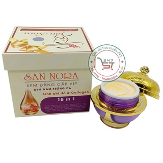 Kem dưỡng Trắng da mặt Chống nắng Giảm nhăn Săn da Ngừa lão hóa Se khít lỗ chân lông San Nora 15in1 35g