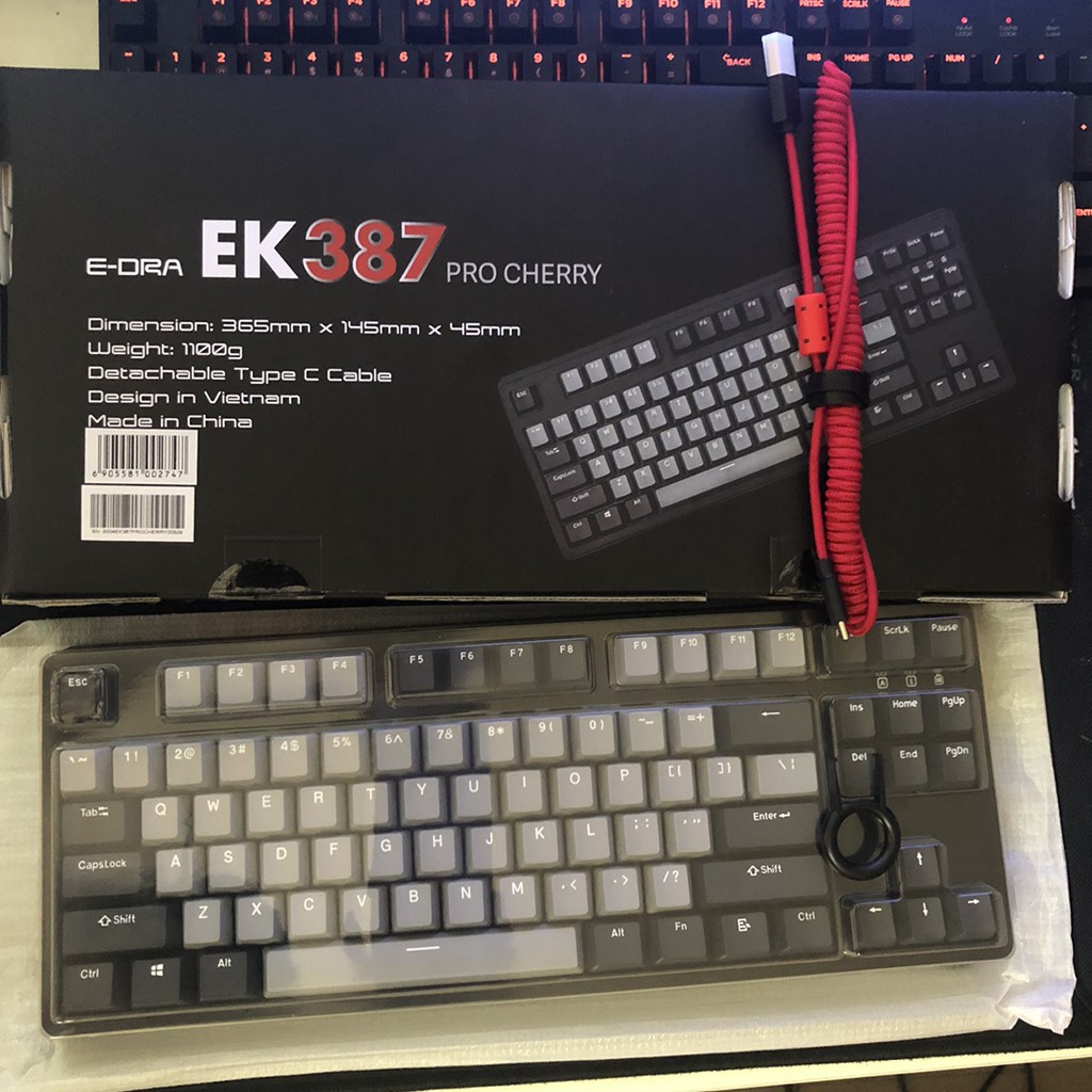 Bàn phím cơ Edra EK387 PRO bản CHERRY switch - Bàn phím cơ hót nhất 2020 - BH 24 tháng