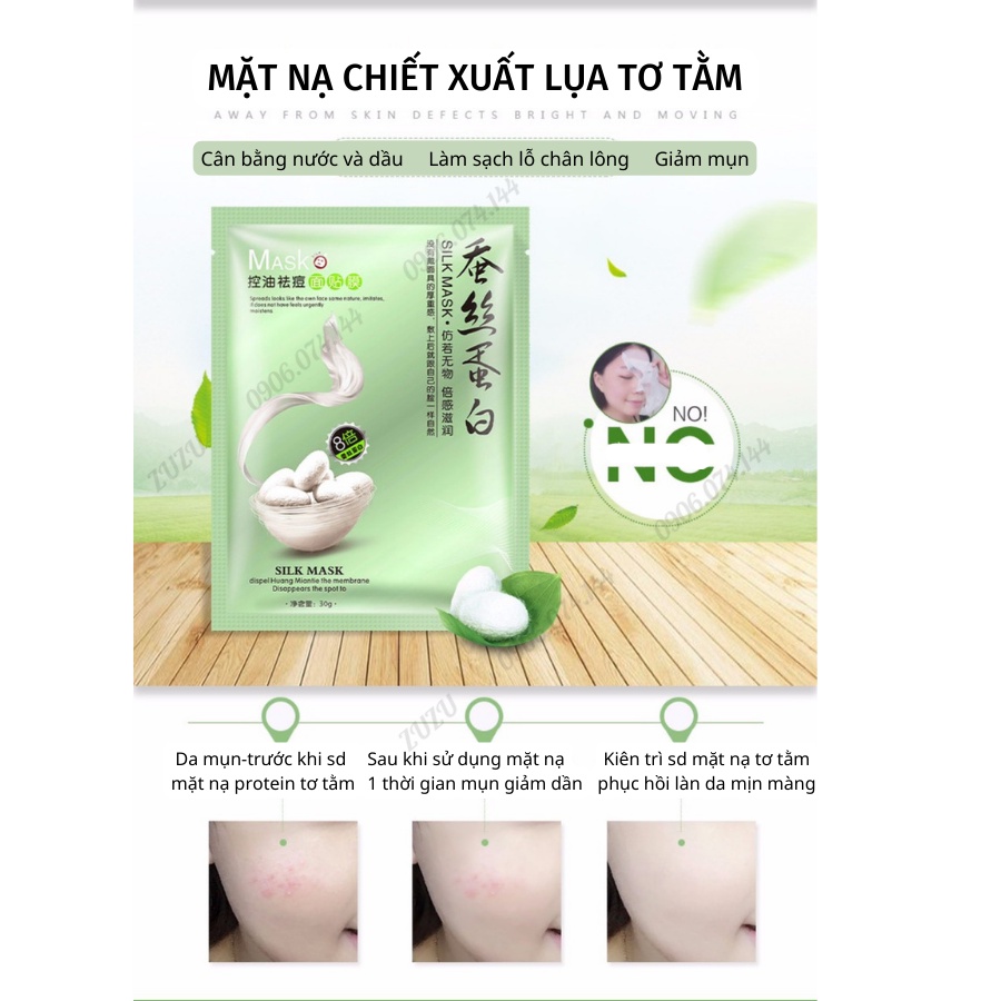 N14 Mặt nạ dưỡng trắng da cấp ẩm thải độc da làm tươi mới mịn da mask nội địa