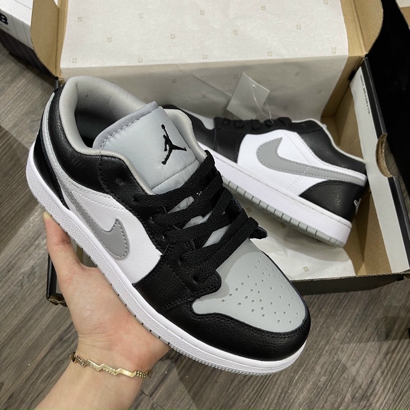 Giày Jordan xám đen cổ thấp   ❤️tặng kèm dây giày❤️  giày thể thao nam nữ sneaker jd 1 hàng 11 full hộp