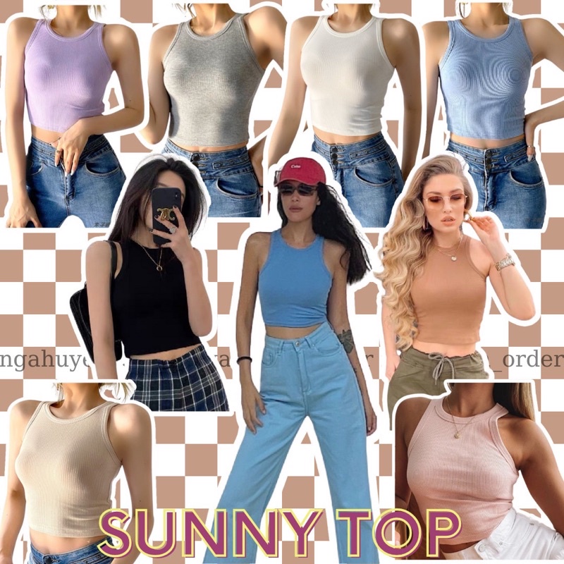 [Mã FAMARAL2 giảm 10K đơn 50K] Áo 3 lỗ Sunny Top trendy nhiều màu