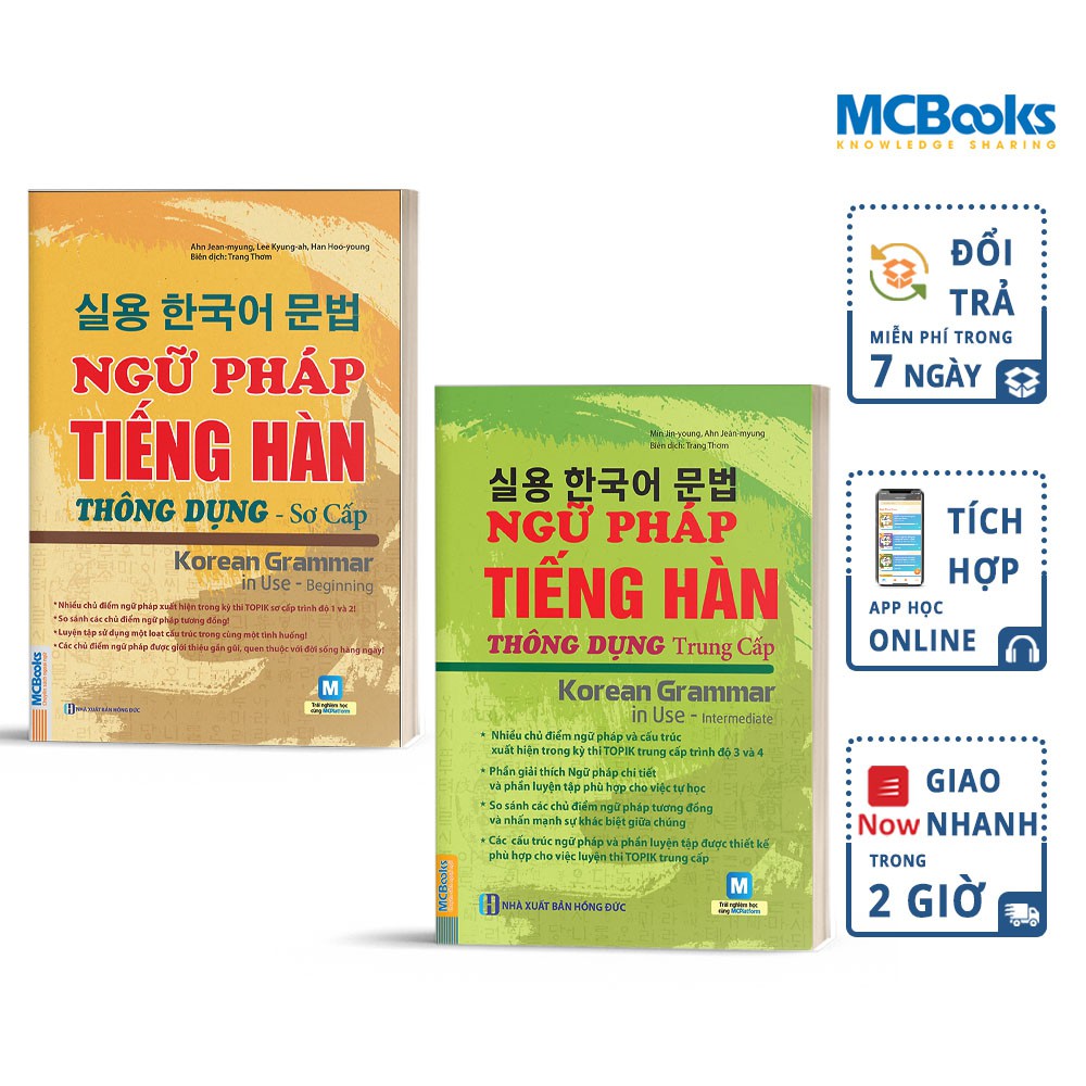 Sách Combo Ngữ Pháp Tiếng Hàn Thông Dụng