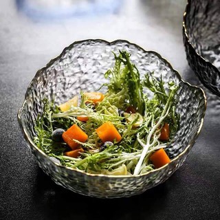 Bát thủy tinh vân sần,  tô đựng salad phong cách châu Âu: 11.41