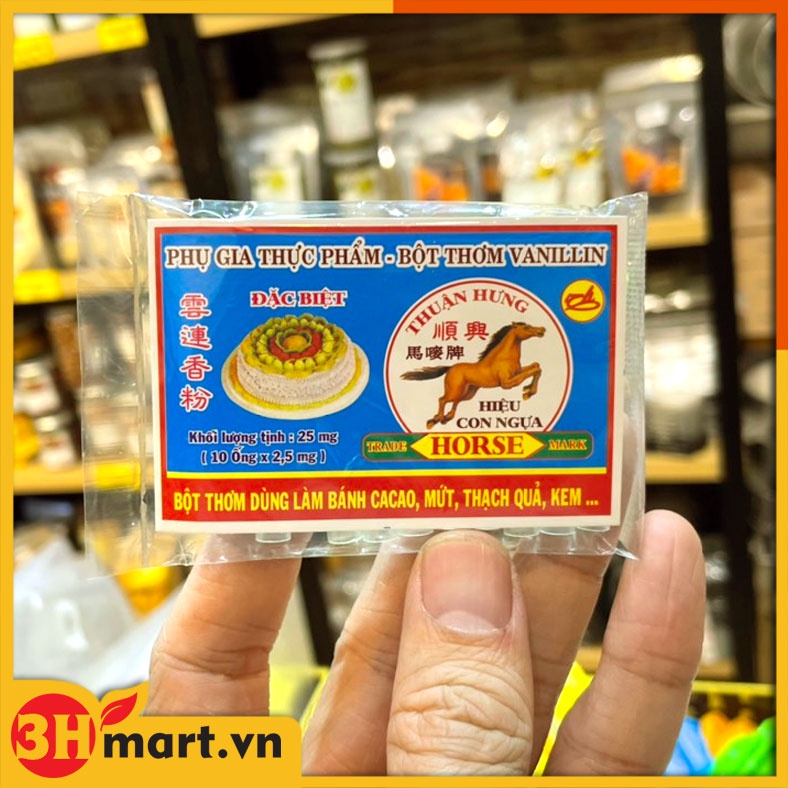 Bột thơm vani Thuận Hưng hiệu Con Ngựa (set 5 ống)