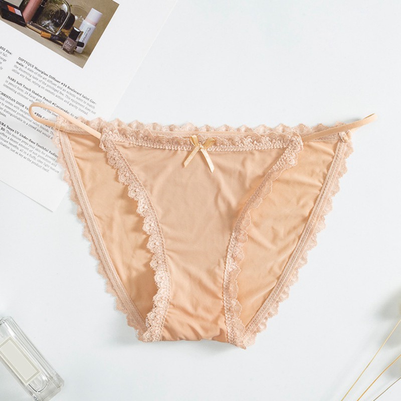 Quần Lót Ren Thoáng Khí Đính Nơ Quyến Rũ Dành Cho Nữ
