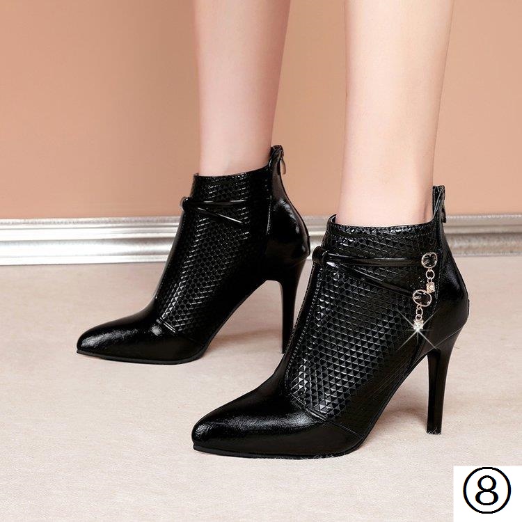 Giày Bốt Cao Gót Mũi Nhọn 21 Kiểu Mới Thời Trang Mùa Thu Cho Nữ