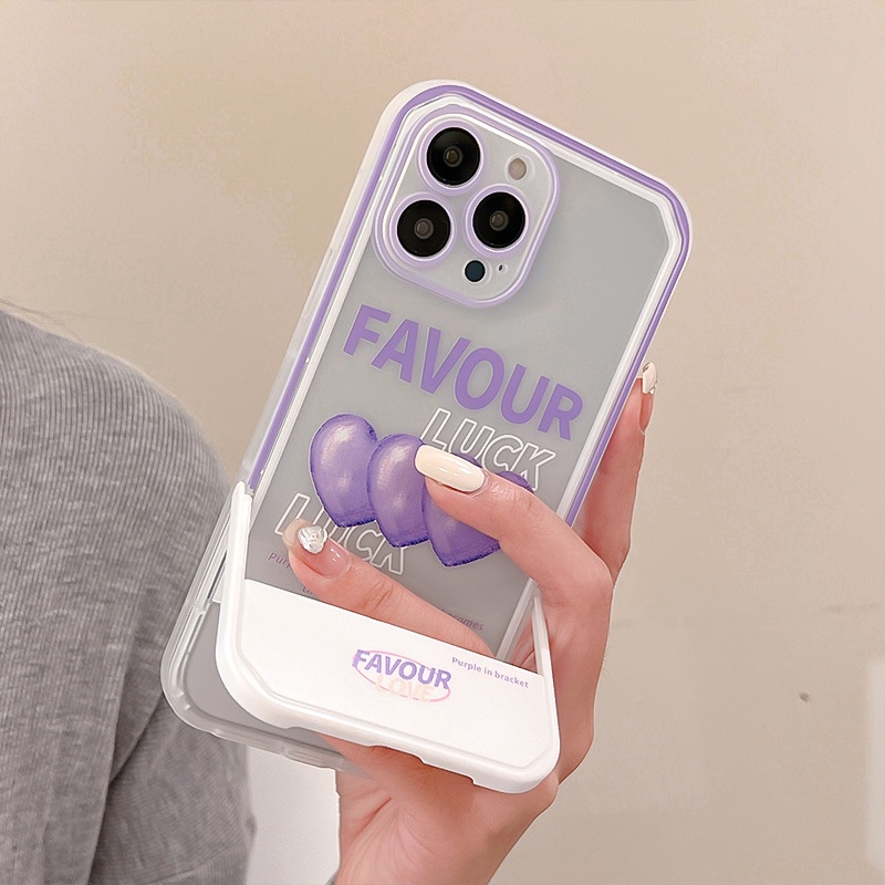 Ốp lưng iphone Ốp Điện Thoại Kèm Giá Đỡ Tàng Hình Cho iphone13Pro 11 / 12Promax xs / xr Dinuo case