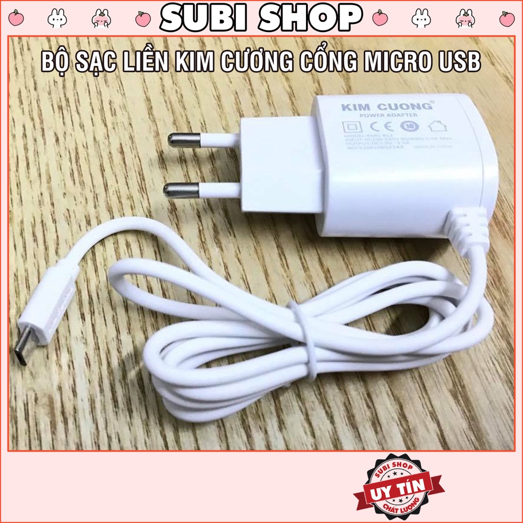 Bộ Sạc Liền Kim Cương Chính Hãng Cao Cấp Cổng Chân Micro USB Dành Cho Nhiều Loại Điện Thoại Sansung Oppo Vivo Xiaomi