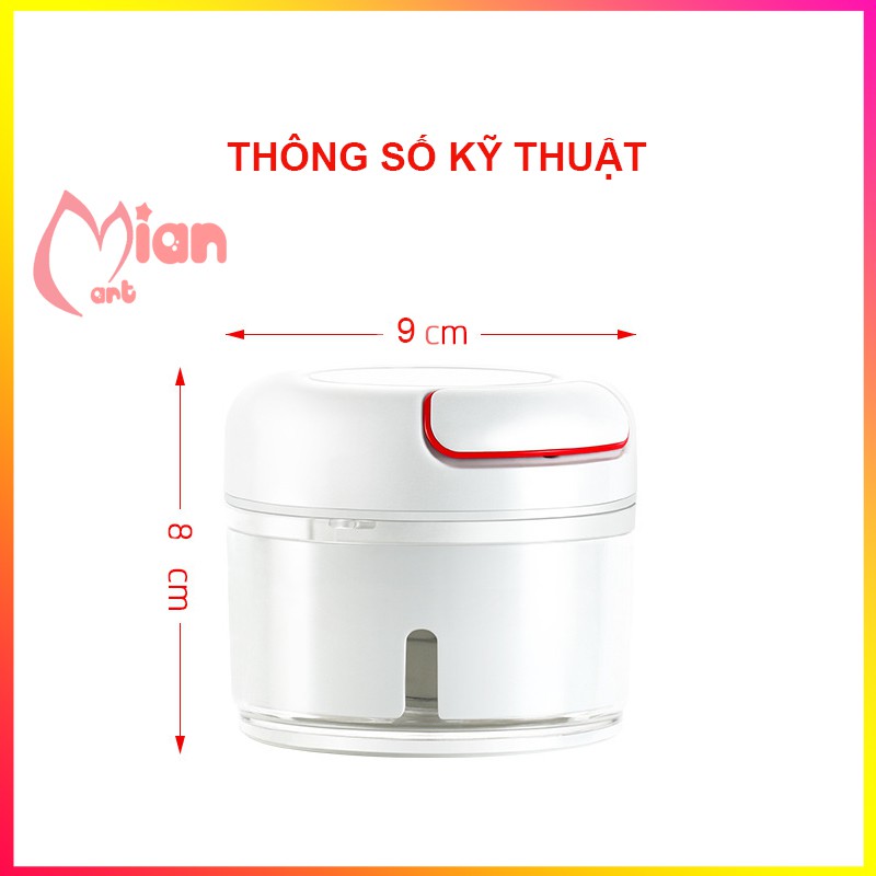 Máy xay tỏi ớt mini bằng tay Mini Food Chopper, xay thịt thực phẩm