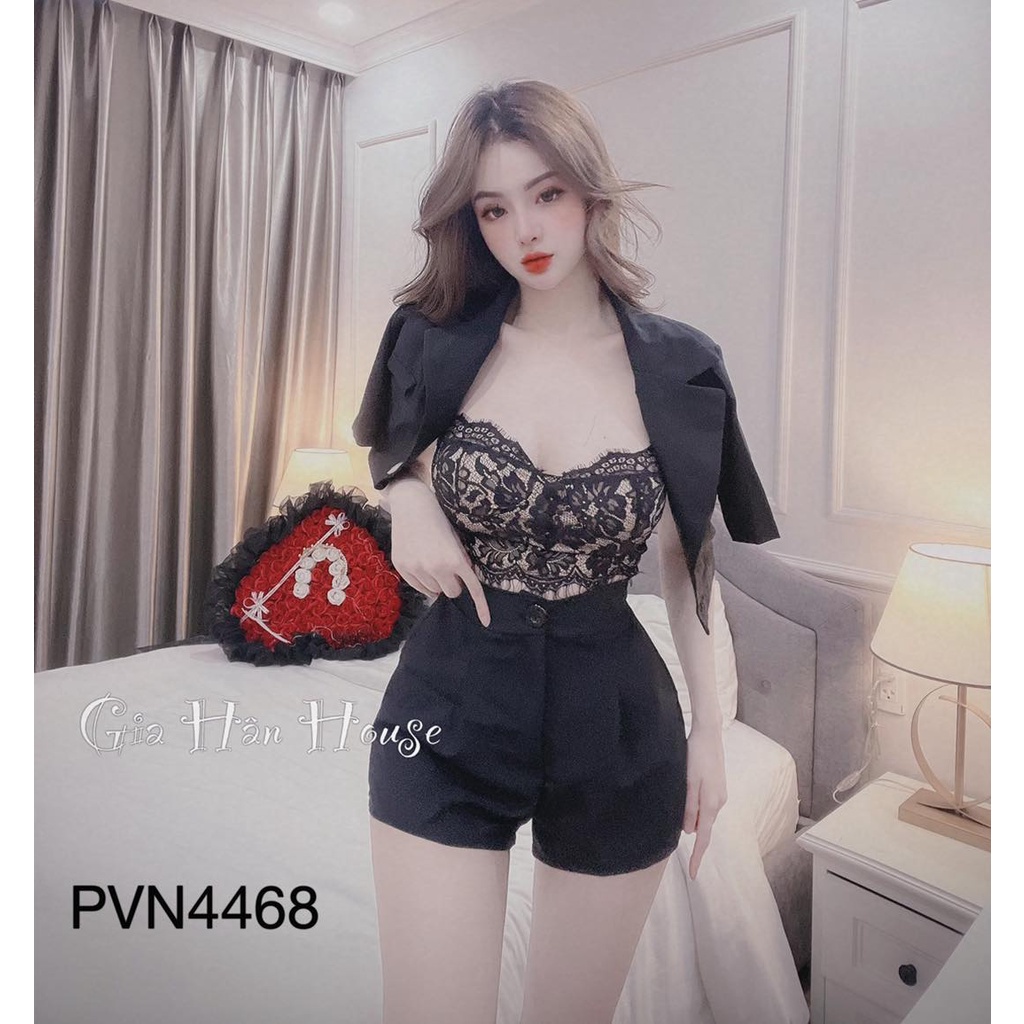Croptop vest áo ống ren