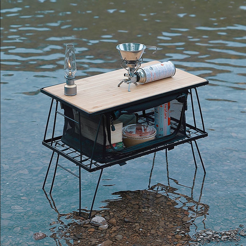 [Hàng Sẵn] Bàn Gấp Dã Ngoại, Kệ Để Đồ Du Lịch Dã Ngoại, Bàn Xếp Cắm Trại Camping Đa chức năng Lắp đặt dễ dàng【Southdakota051】