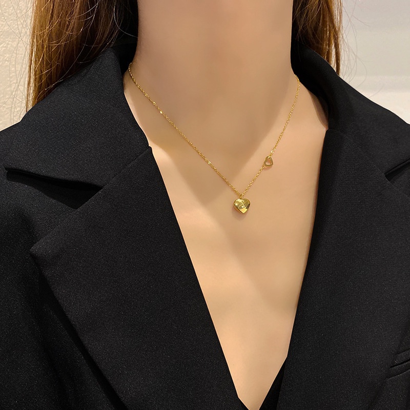 XiaoboACC Dây Chuyền Bằng Thép Titan Mạ Vàng 18K Thời Trang Cho Nữ - 38CM+6CM