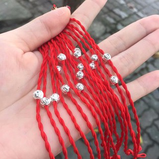 Vòng chỉ may mắn bi bạc 6li 🍀🍀🍀 !!!