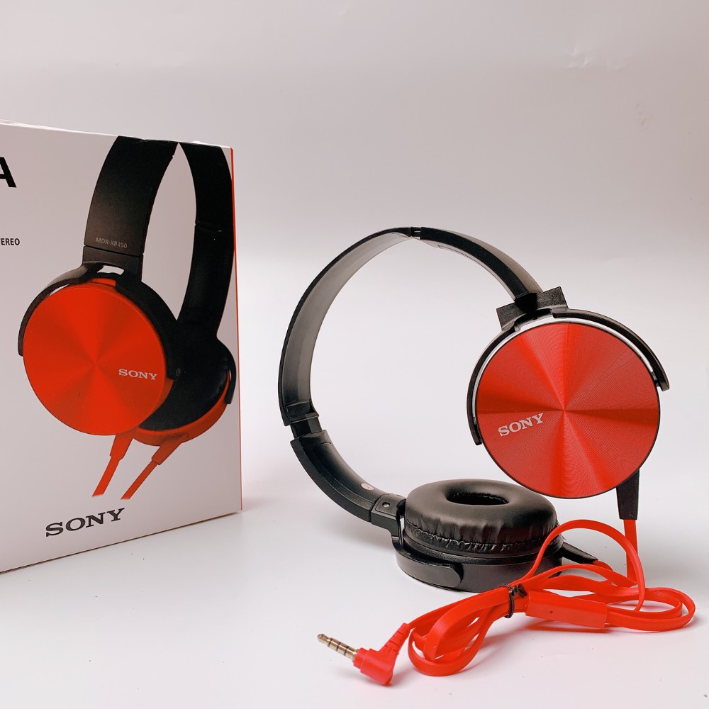 Tai Nghe Chụp Tai Có Dây Sony Head Phone XB450AP Có Mic Cho Điện Thoại Máy Tính