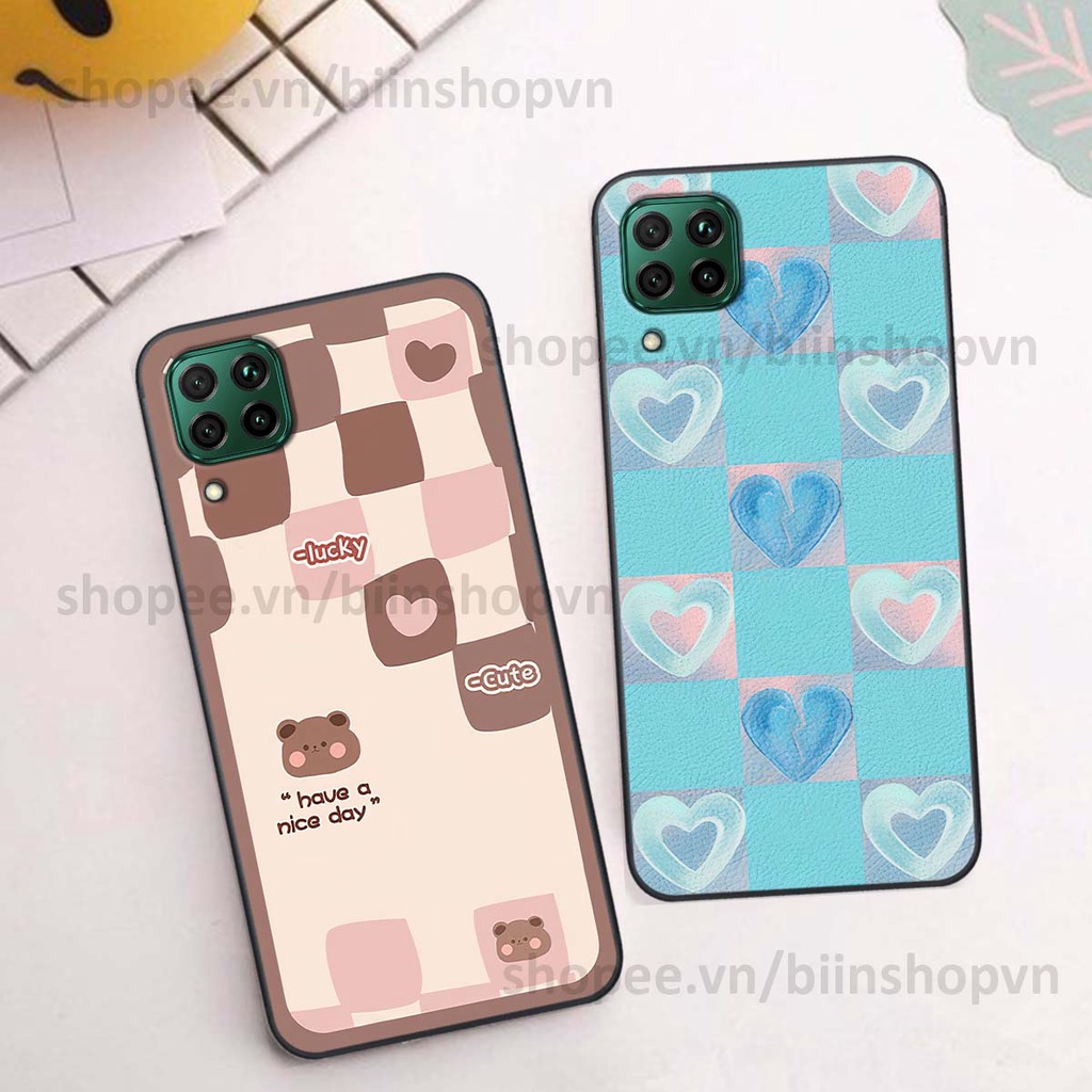 Ốp Huawei Nova 7i caro trái tim nhiều màu sắc, đầy cá tính, khẳng định phong cách