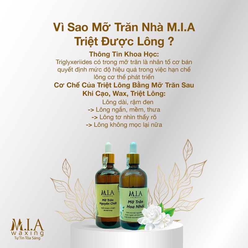 10ML Mỡ Trăn Hoa Nhài Triệt Lông, Mờ Rạn, Thơm Hương Nhài