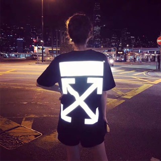 Áo thun nữ OffWhite phản quang FULL TAG+TÚI, áo thun dáng rộng cá tính cực chất hè 2020 video cận cảnh BLACK56