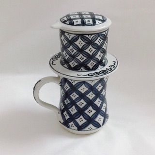 Phin pha cafe gốm sứ Bát Tràng cao cấp  Vẽ thủ công