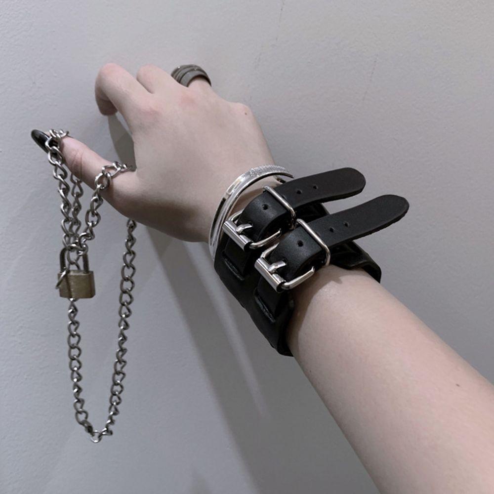 Vòng Tay Da PU Thiết Kế Đơn Giản Cá Tính Phong Cách Hàn Quốc Cho Cặp Đôi