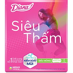 6 gói Băng Vệ Sinh Diana Siêu Thấm Mỏng Không Cánh/ Có Cánh (Gói 8 Miếng)