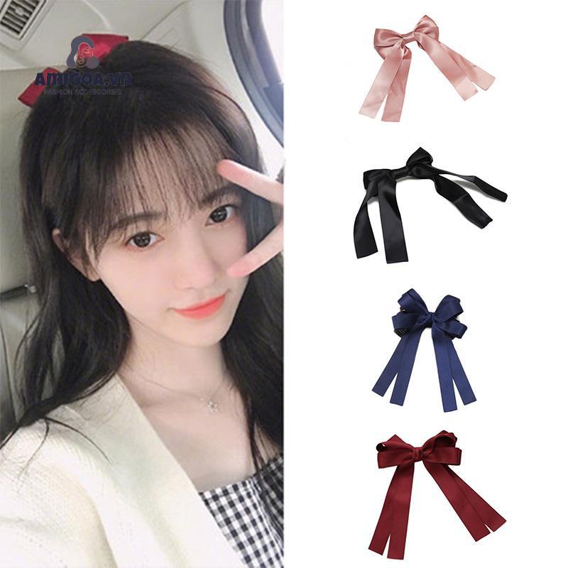 ✨✨Dây Cột Tóc Ruy Băng Màu Đỏ Thắt Nơ Xinh Xắn