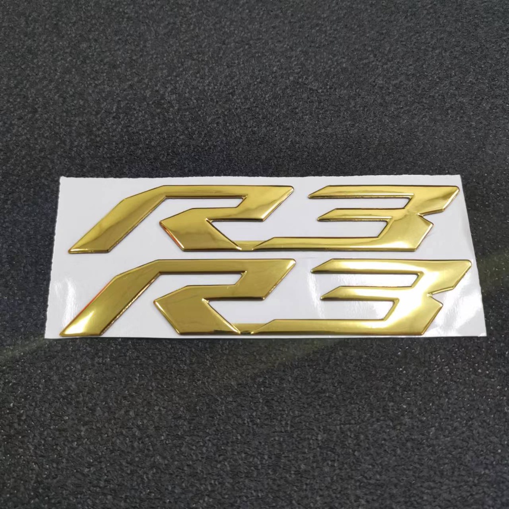2 Miếng Dán Logo Yamaha R3 3d Chất Liệu Mềm Mại