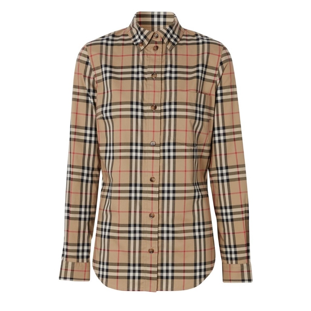 Áo sơ mi dài tay kẹ sọc thời trang cao cấp Burberry BBR phong cách trẻ trung, năng động