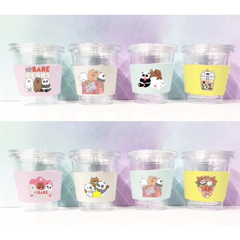 Cốc 2 lớp Ba anh em gấu C2DI3 cốc giữ nhiệt ly bare bear  2 lớp pu cốc làm lạnh dễ thương