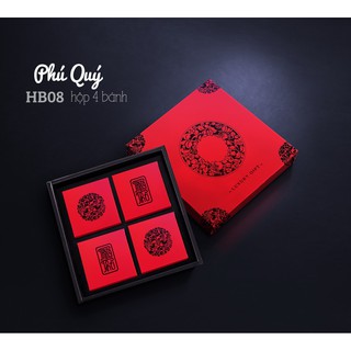 Hộp bánh trung thu cao cấp 4 bánh mẫu Phú Quý