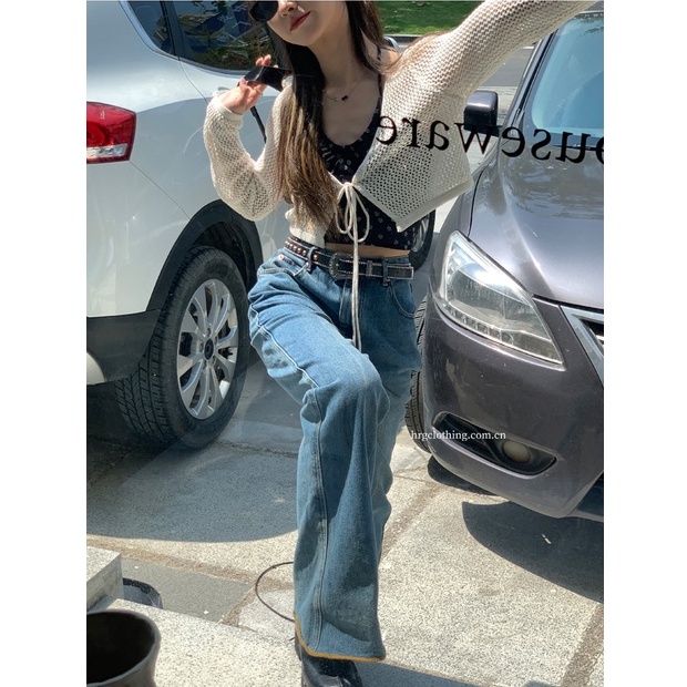 Porozi  Áo Cardigan Dệt Kim Tay Dài In Hoa Kiểu Hàn Quốc Thời Trang Mùa Hè Quyến Rũ Cho Nữ