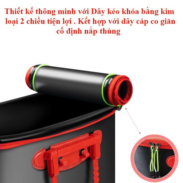 Thùng Đựng Cá BENNOU Thùng Đựng Cá Đa Năng Gấp Gọn Cao Cấp BN1 đồ câu FISHING_HD