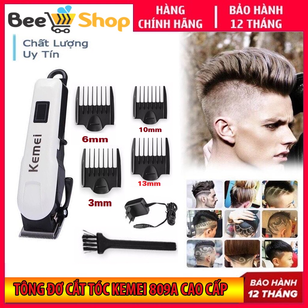 [TẶNG KÈM 2 KÉO] Kemei Tông đơ Cắt Kemei 809A Tông đơ Cắt Tóc Gia đình Chuyên Nghiệp, bảo hành 12 tháng