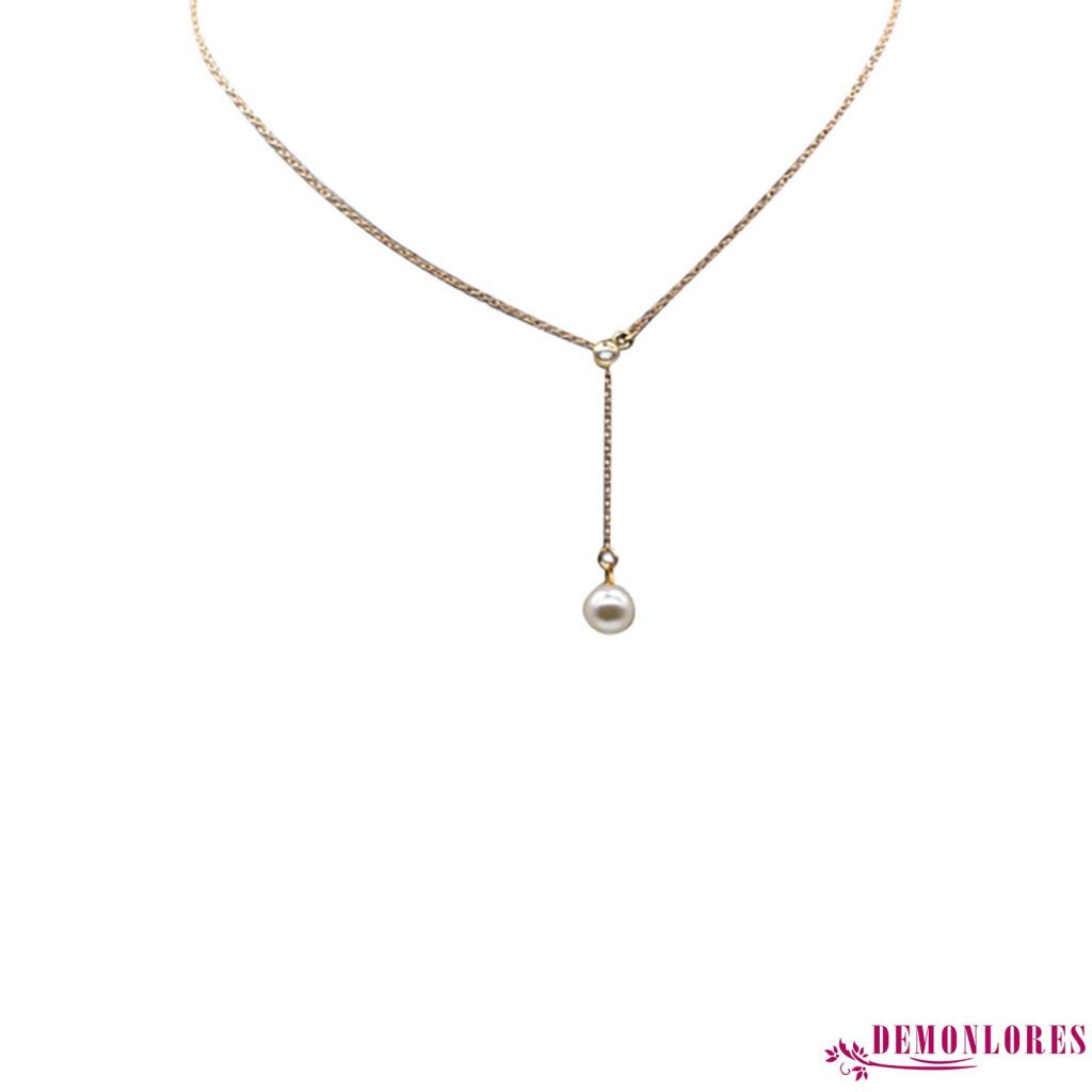 Vòng cổ Chữ Y Phối Ngọc Trai Nhân Tạo Thời Trang Cho Nữ