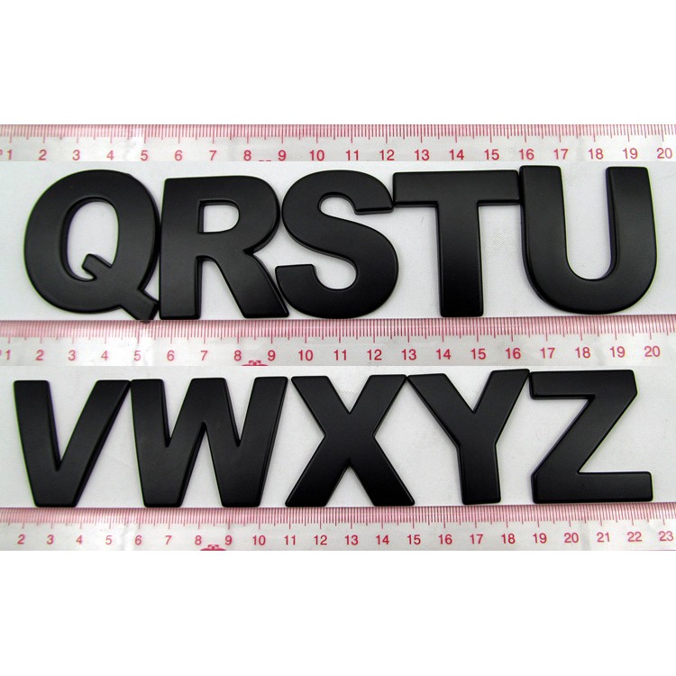 Miếng dán chữ cái 3D bằng kim loại 45mm cho xe ô tô