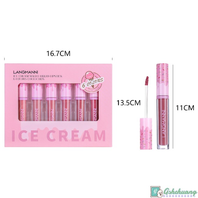 (Hàng Mới Về) Bộ 6 Son Môi Dạng Lỏng Dưỡng Ẩm Chống Thấm Nước Màu Sắc Gợi Cảm | BigBuy360 - bigbuy360.vn