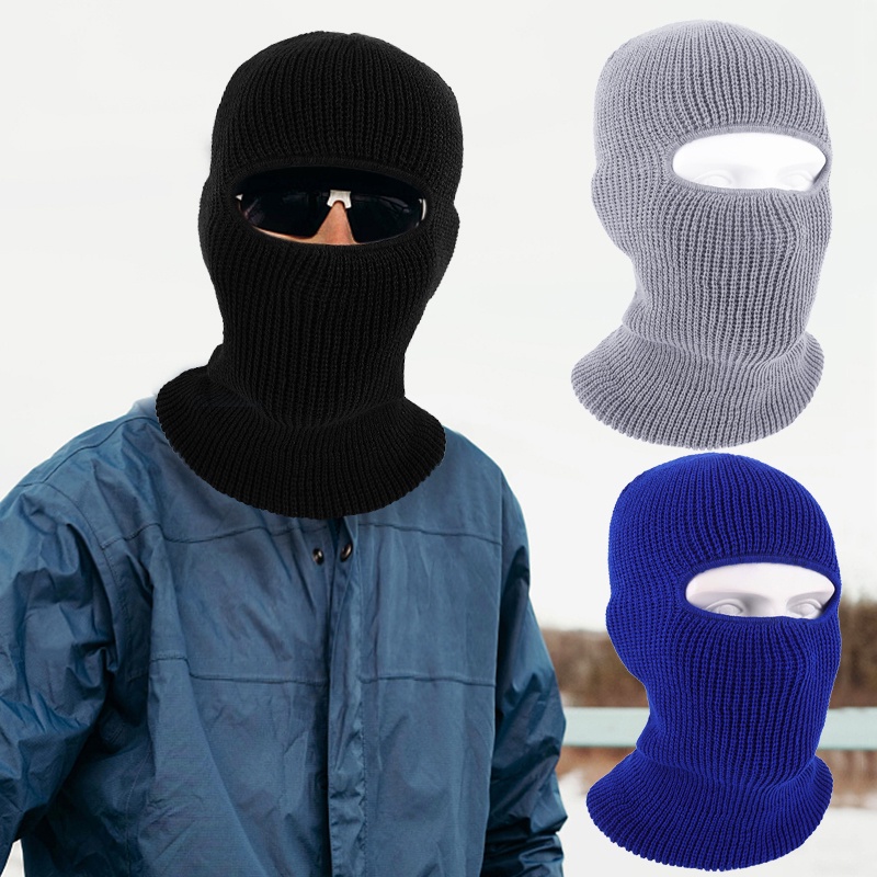 Toàn Bộ Mũ Trùm Đầu Dệt Kim Kèm Mặt Nạ Che Mặt Chống Gió Giữ Ấm Mùa Đông