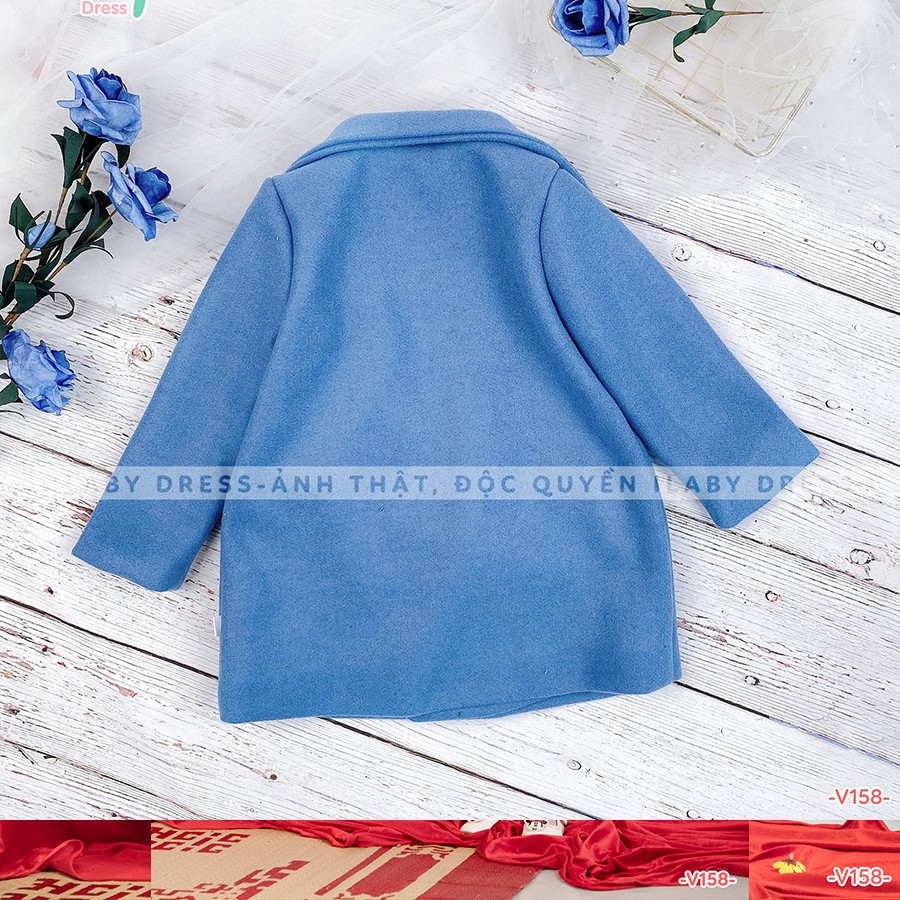 [Mã FABRR5501 giảm 100% đơn 0Đ] Áo khoác dạ bé gái cổ ve đại hàn ILABY [V158]