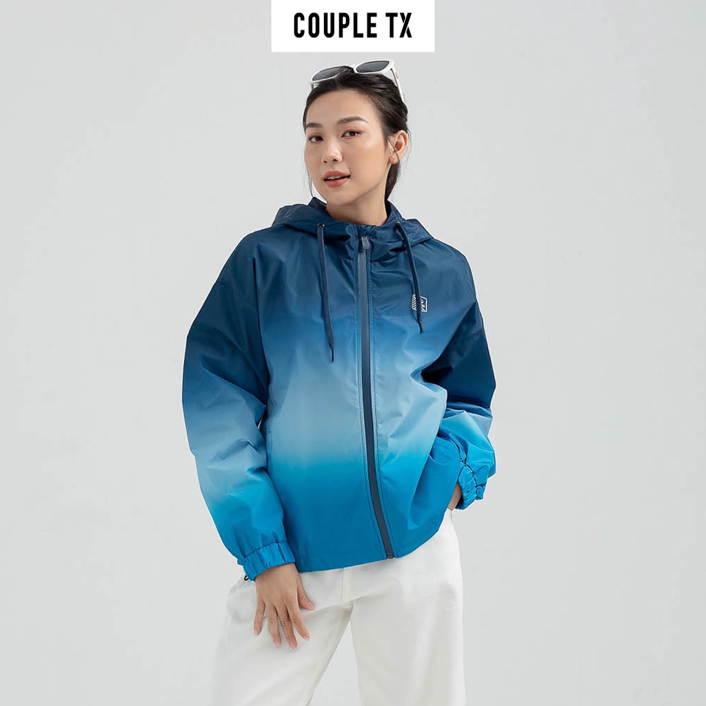 Áo Khoác Dù Nữ Couple TX Trượt Nước Ombre Loang Màu WOP 2023