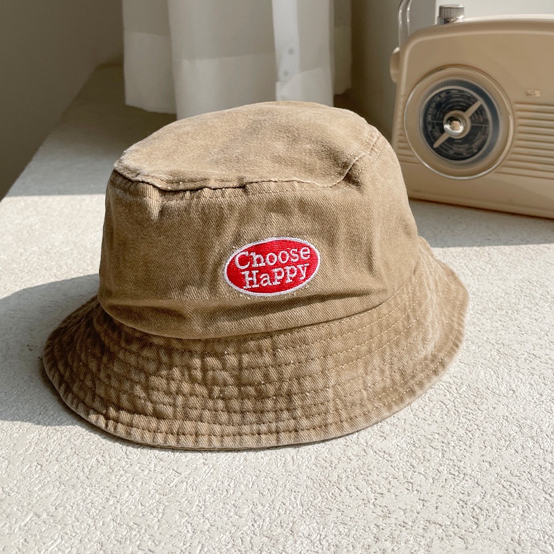 Nón Vành Denim Thêu Chữ Thời Trang Cho Bé